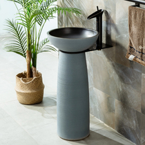 Courtyard balcony wash basin integrated floor standing basin outdoor column Villa household basin wash table Pool