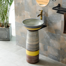 Outdoor wash basin art creative courtyard garden outdoor floor standing column washbasin Villa household small type