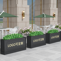 Outdoor flower box municipal flower trough commercial street combination iron flower frame custom Real Estate Mobile flower bed fence partition
