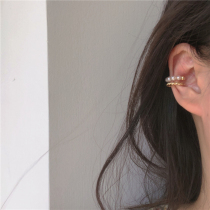 Double Layer Method Pearl Earbone Clip with No Ear Clips ADVANCED SENSATION SMALL CROWDDESIGN EARRINGS WOMAN 100 LAP EARRINGS