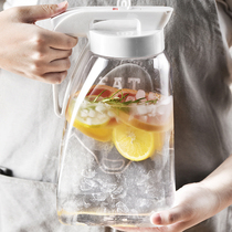 ASVEL Japanese High Temperature Resistant Refrigerator Cold Kettle Large Capacity Transparent High Color Value Large Lemon Cold Kettle Set
