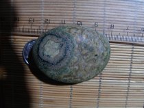 Nine-eyed shale rough stone Eye stone Money stone Pearl to ward off evil spirits to protect the body to spell necklace pendant