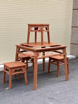 Vietnam red wood furniture Myanmar flowers pear semi-finished big fruit purple sandalwood Leisure Quad table mortise and tenon mortise and structure loose piece