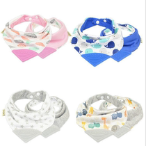 Exit Triple Layer Tooth Spat Towel Bite Bite Pocket Triangle Towel Around Pocket Baby Pure Cotton Breathable Cute Round Mouth