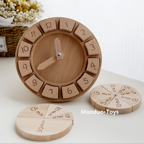 Childrens Enlightenment Early Teaching Toys Kindergarten Wooden Clock Mathematics Cognitive Scores Early Teaching Toys Preschool Teaching Toys