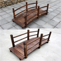 Outdoor Carbonation Wood Bridge Embalming Wooden Arch Bridge Solid Wood Small Bridge Garden Small Creek Yard Imitation Ancient Landscape Bridge Small Arch Bridge