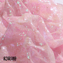 3mm embroidered fabric bright sheet mesh yarn pearl sheet cloth stage gown accessories anchor background cloth