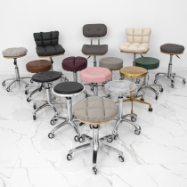 Stainless steel stool beauty salon master chair big engineering stool makeup hair salon nail round stool hair cutting chair