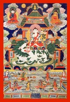 j knot lion roar Guanyin portrait thangca painting amoti Guanyin portrait photo paper double-sided plastic seal