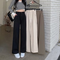 Crescent City West Pants Woman Little Guy 2022 Spring New High Waist Display Slim Casual Pants Covets Straight West Suit Pants Woman