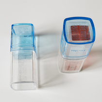 Caiyou transparent plastic name seal box Legal person seal box Company financial seal square legal person seal box Name seal office seal box Transparent financial bank private seal box Simple and fresh