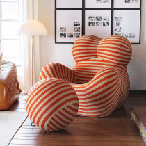 European Style Nordic Adults Home Light Extravaganza Red Sofa Chair Creative Ball Chairs Sloth Embroidered single chair