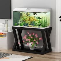 Steel solid wood fish tank shelf custom household living room base European Wrought iron shape storage Aquarium Bonsai bottom cabinet