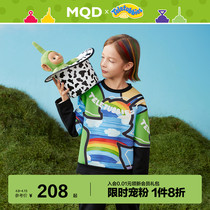 (Skyline Baby) MQD Boy Clothing Boy Full Version Cartoon Fake two sets of hooded sweatshirts 22 years Spring new blouses