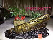 The gloomy golden nanmu Buddha border animal Ebony Golden loam golden silk nanbai fortune small leaf Zhennan landscape flower bird root carving gift