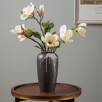 Classical old magnolia flower artificial flower fake flower big branch simulation flower Chinese floral decoration ornaments bouquet flower arrangement