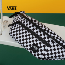 Vans official black and white checkerboard male and female couple fanny pack