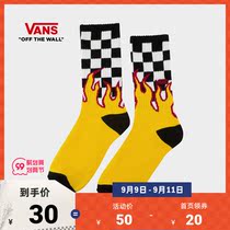 (Cost-effective Festival) Vans Vans official black checkerboard mens sports leisure stockings socks