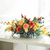 High-grade simulation flower fake flower decoration table flower restaurant conference room hotel Round Table dried flower decoration decoration decoration table flower art