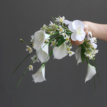 Meniscus Hand Held Emulation Flowers Horse Hooded Butterfly Bridal Bride Wedding Church Ritual Bouquet Photographic Props Home