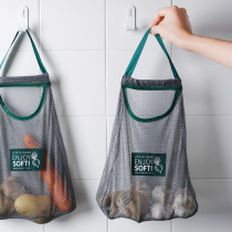 Ginger garlic storage net hollow breathable storage bag glove bag hanging bag portable hand-carried fruit and vegetable storage mesh bag wall hanging