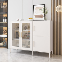 Nordic wrought iron sideboard ultra-thin narrow kitchen storage cupboard modern simple living room wall tea cabinet luxury