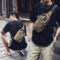 Shepherd Comfort Chest Bag Mens Bag Single Shoulder Bag Purse Casual National Tide Cotton canvas Mini small bag Slanted Satchel