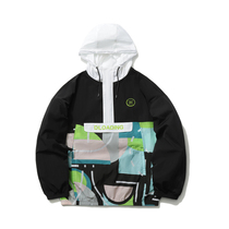 Li Ning fashion series trench coat men Spring and Autumn long sleeve hooded top comfortable leisure breathable sportswear AFDR033