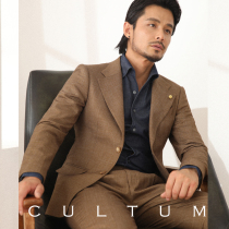 CULTUM Italian business retro youth suit mens suit single-breasted non-perm casual work gentleman suit tide