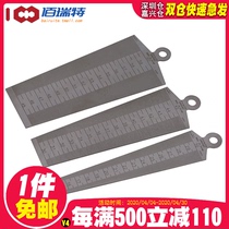 Stainless steel high-precision feeler wedge-shaped feeler gauge gap ruler steel ruler cone inner diameter aperture ruler hole ruler