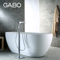 GABO Floor-standing bathtub faucet Single handle double control cylinder side faucet Brass chrome shower 18D026