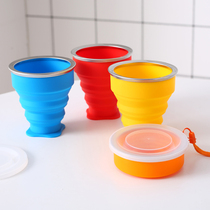 Folding water cup silicone portable mug mug mini telescopic travel wash cup tourism creative compression Cup