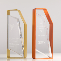 Crystal trophy custom creative lettering large-scale event metal trophy sales champion third runner-up award gold silver and bronze