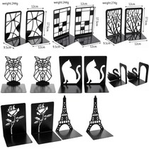 Creative tree shadow book set students with books storage desktop bookshelf 1 pair of retro simple ins personality metal book file