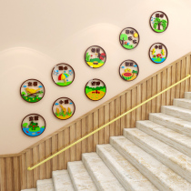 Twenty-four 24 solar terms wall stickers kindergarten ring creation theme wall layout class stairs classroom culture wall decoration