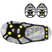 Outdoor 6 Teeth Ice Claws Strengthen Simple Snowy Mountaineering Shoes Non-slip Shoe Cover Six Teeth Non-slip Shoes Nail Climbing Ice claw Chain