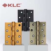 KLC black stainless steel bearing hinge hinge 4 inch slotted hinge silent loose leaf folding hinge single piece