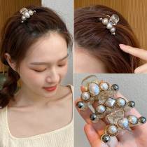 High-end small gripper female summer temperament trumpet head semi-tie clip headdress hairclip summer bangs hairclip hair accessories