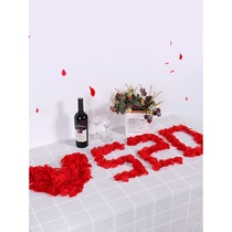 Simulation petal rose bed fake flower hand flower hand flower proposal confession scene decoration wedding romantic wedding room decoration