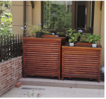 Customized air conditioner outer Hood anticorrosive wood case cover outdoor protective cover rainproof Sunscreen shelf Tangliang