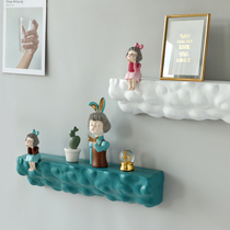  Nordic cute fun girl cloud wall shelf creative living room bedroom bedside word wall-mounted decorative shelf rack