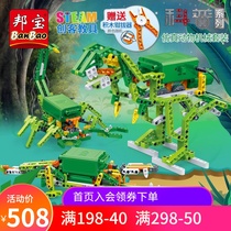  Bangbao small particles maker popular science building blocks toy mechanical gear principle Bionic animal machinery set 6907