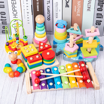 Babys early lessons intellectual building blocks infant toys 0 wrap around Pearl string beads 1-2-3-one-year-and-a-half male girl enlightenment
