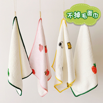 Baby childrens towel baby wash face small face towel mouth water towel square adult than pure cotton absorbent bath towel hanging