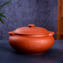 Steam pot chicken steam pot Yunnan steam pot chicken steamer purple casserole soup pot Special household maternity ceramics commercial