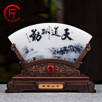 New Chinese style screen glaze jade ornaments Tiendo rewards high-end office desktop decorations lettering lettering