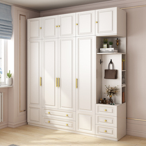 Wardrobe home bedroom simple modern small apartment rental room cabinet four five six door white economy wardrobe