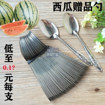 (50 100) iron spoon stainless steel disposable gift watermelon spoon adult spoon long handle