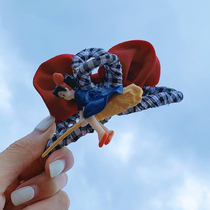 Flight diary~Cute hairpin back of the head plate hair grab clip female summer bow headdress large shark clip