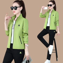 Schuyens Big Code Sports Suit Womens Autumn Fashion Relaxation Leisure Sweatshirt Spring Autumn Three Sets Running Sportswear Cotton